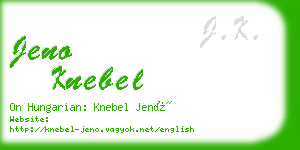 jeno knebel business card